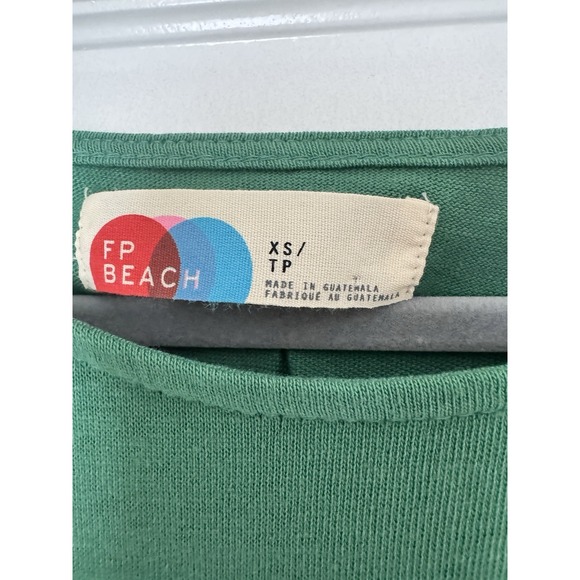 FP Free People Beach Green Dress With Pockets Women's Size XS Scoop Neckline 54" - Picture 2 of 8